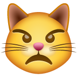 Whatsapp pouting cat face emoji image