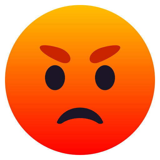 JoyPixels pouting face emoji image