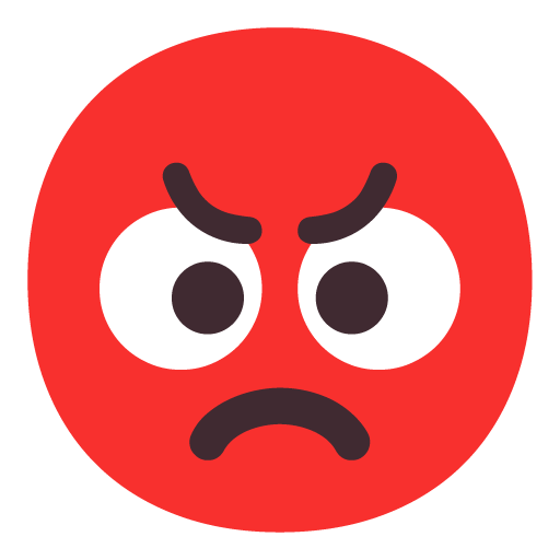 Microsoft pouting face emoji image