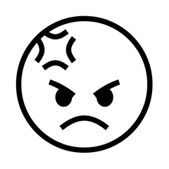 Noto Emoji Font pouting face emoji image