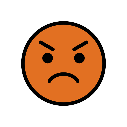 Openmoji pouting face emoji image