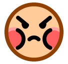 SoftBank pouting face emoji image