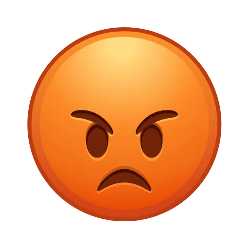 Telegram pouting face emoji image