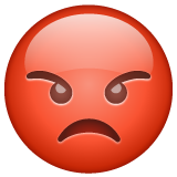 Whatsapp pouting face emoji image