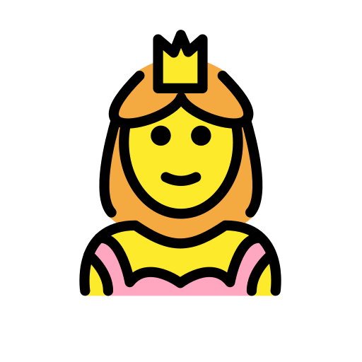 Openmoji princess emoji image