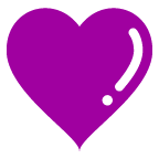 au by KDDI purple heart emoji image