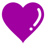 Docomo purple heart emoji image