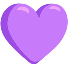 Facebook Messenger purple heart emoji image