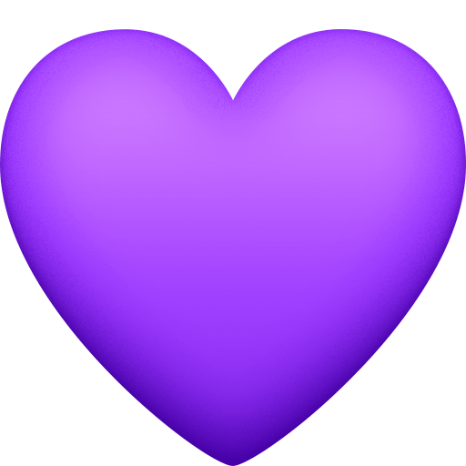 Facebook purple heart emoji image