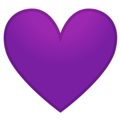 Google purple heart emoji image