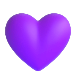 Microsoft Teams purple heart emoji image