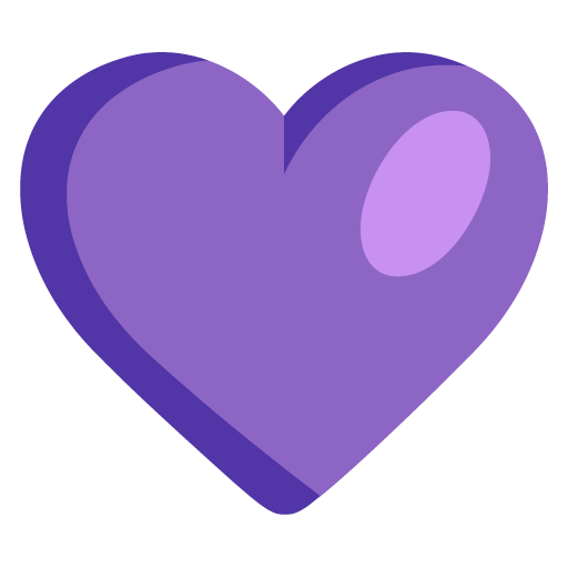 Microsoft purple heart emoji image