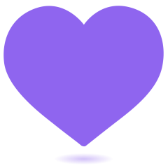 Skype purple heart emoji image