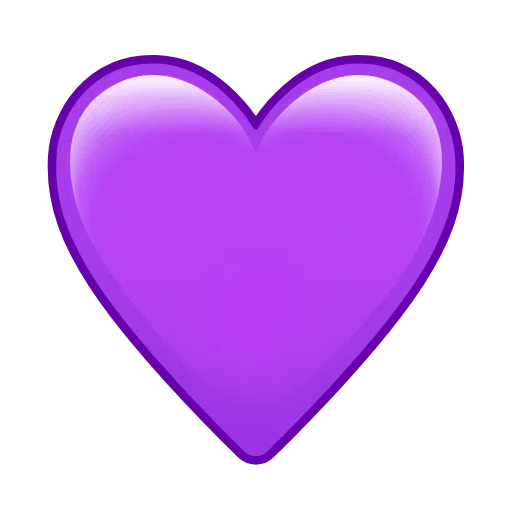 Telegram purple heart emoji image
