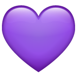Whatsapp purple heart emoji image