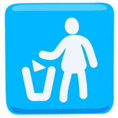 Facebook Messenger put litter in its place symbol emoji image