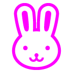 au by KDDI rabbit face emoji image