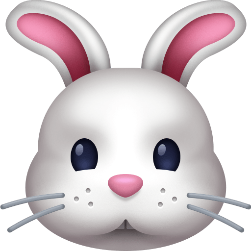 Facebook rabbit face emoji image