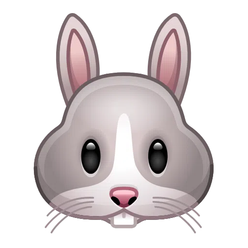 Telegram rabbit face emoji image