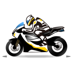 Emojidex racing motorcycle emoji image
