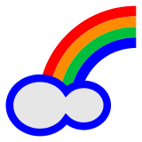 Docomo rainbow emoji image