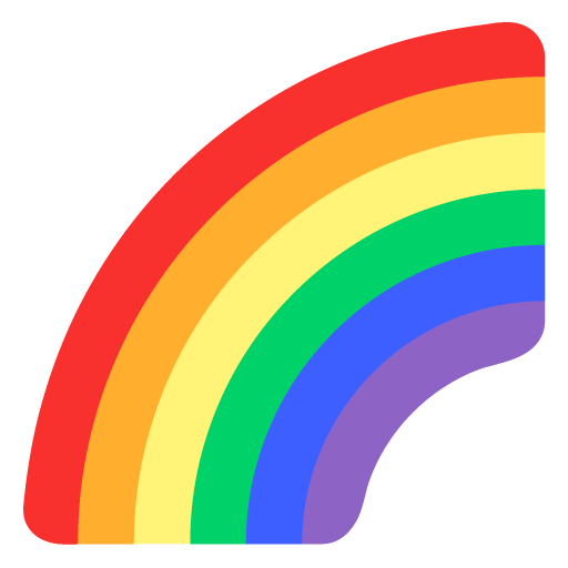 Microsoft rainbow emoji image