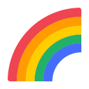 Toss rainbow emoji image