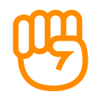 au by KDDI raised fist emoji image