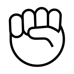 Noto Emoji Font raised fist emoji image