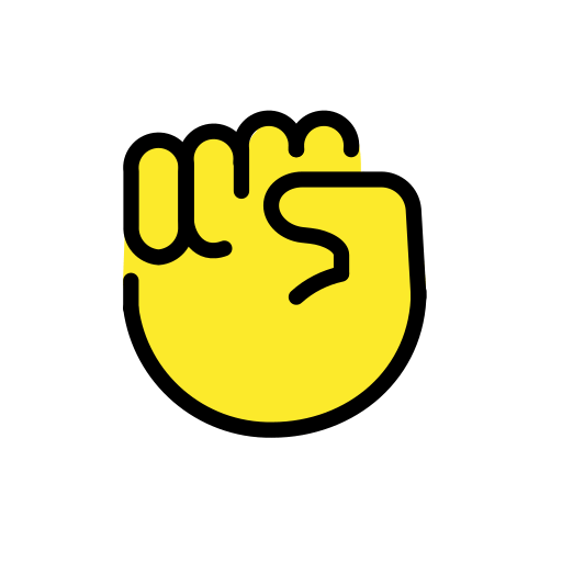 Openmoji raised fist emoji image