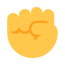 Toss raised fist emoji image