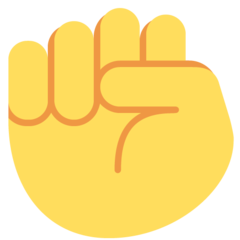 Twitter raised fist emoji image
