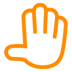 au by KDDI raised hand emoji image
