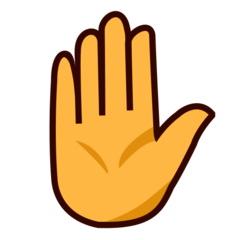 Emojidex raised hand emoji image