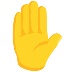 Facebook Messenger raised hand emoji image