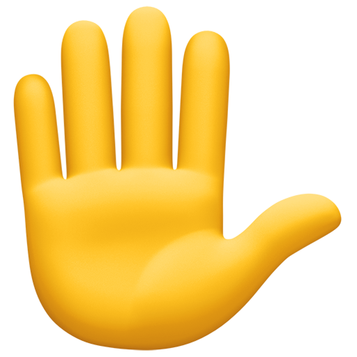 Facebook raised hand emoji image