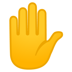Google raised hand emoji image