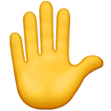 IOS/Apple raised hand emoji image