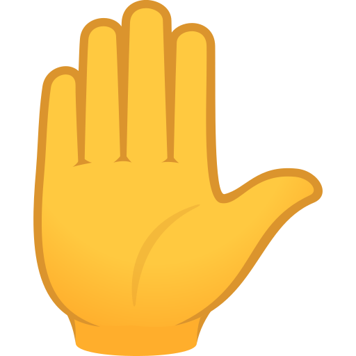 JoyPixels raised hand emoji image