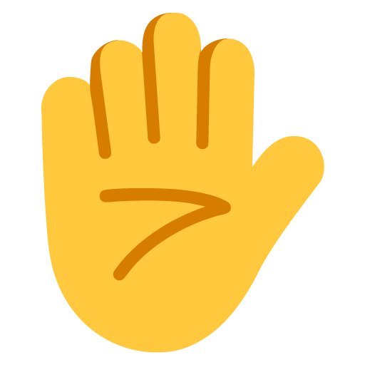 Microsoft raised hand emoji image