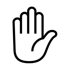 Noto Emoji Font raised hand emoji image