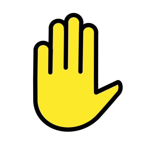 Openmoji raised hand emoji image