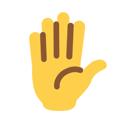 Skype raised hand emoji image