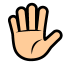 SoftBank raised hand emoji image