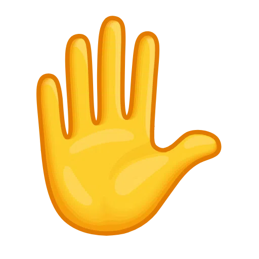 Telegram raised hand emoji image
