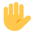 Toss raised hand emoji image