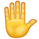 Whatsapp raised hand emoji image