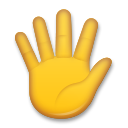 LG raised hand with fingers splayed emoji image
