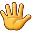 Samsung raised hand with fingers splayed emoji image