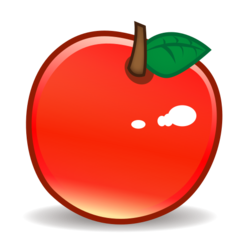 Emojidex red apple emoji image